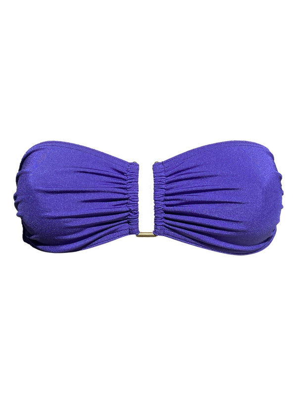 BONNIE iridescent bandeau bikini top – Baie Brune, swimwear made in France