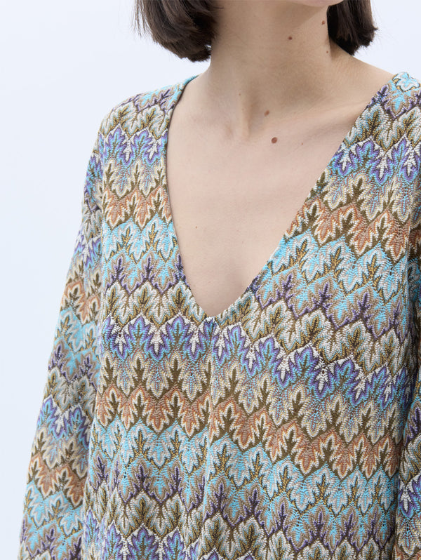 JUSTINE - Robe longue - Chevron