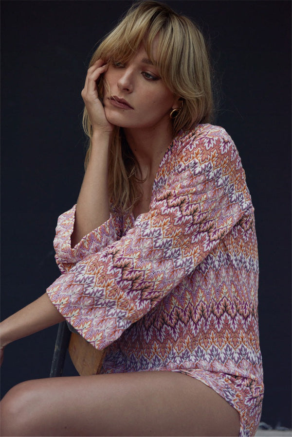 JUSTINE - Long dress - Chevron
