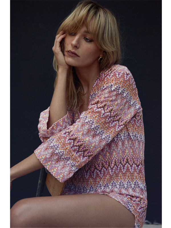 JUSTINE - Robe longue - Chevron