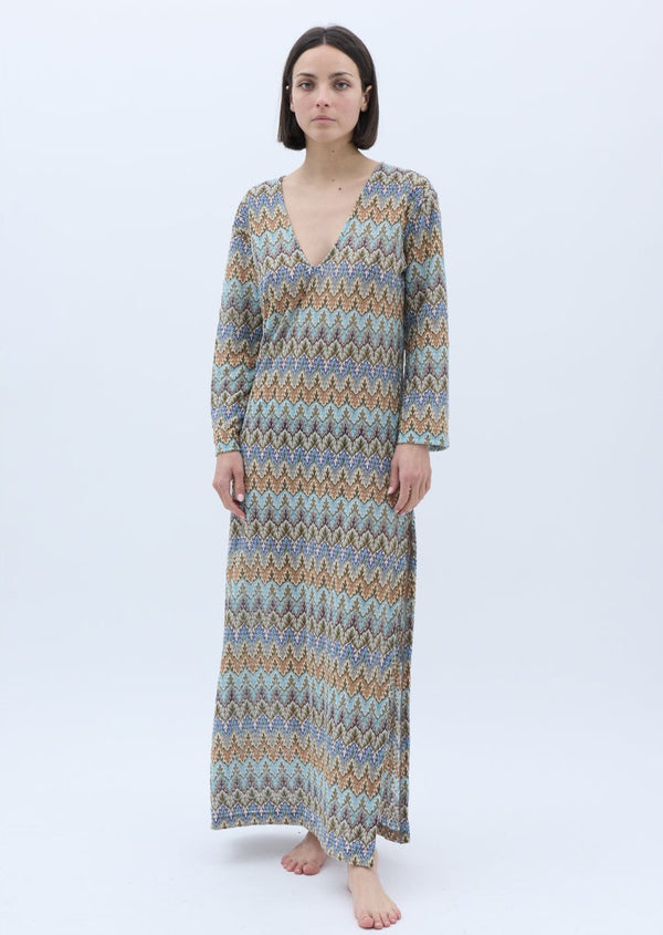 JUSTINE - Long dress - Chevron