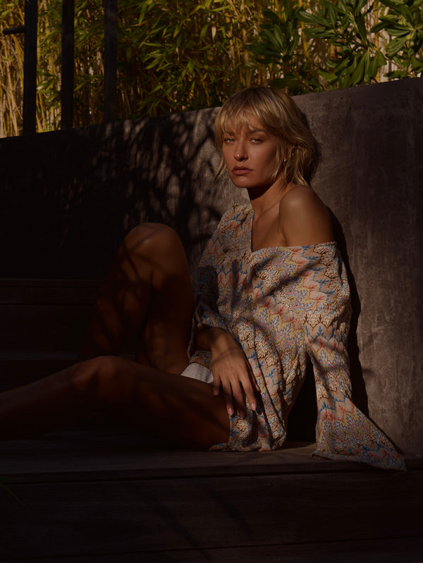 JANE - Robe courte - Chevron