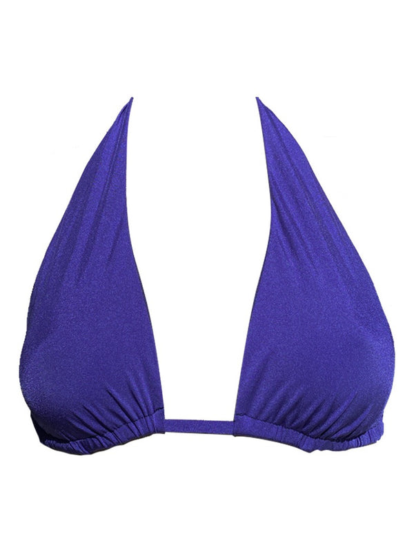 LILY reversible scarf triangle bikini top – Baie Brune, swimwear made in France