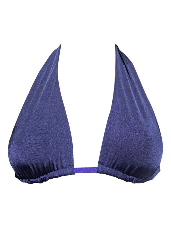 LILY reversible scarf triangle bikini top – Baie Brune, swimwear made in France