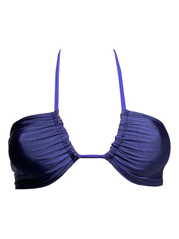 LILY reversible scarf triangle bikini top – Baie Brune, swimwear made in France
